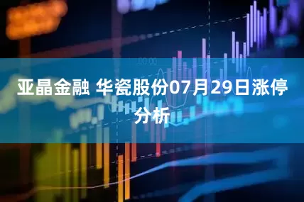 亚晶金融 华瓷股份07月29日涨停分析