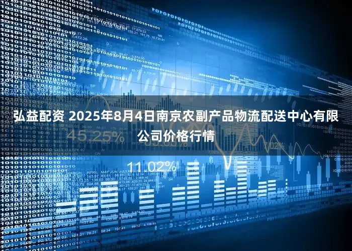 弘益配资 2025年8月4日南京农副产品物流配送中心有限公司价格行情