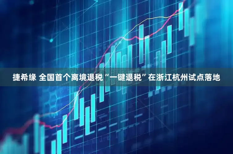 捷希缘 全国首个离境退税“一键退税”在浙江杭州试点落地