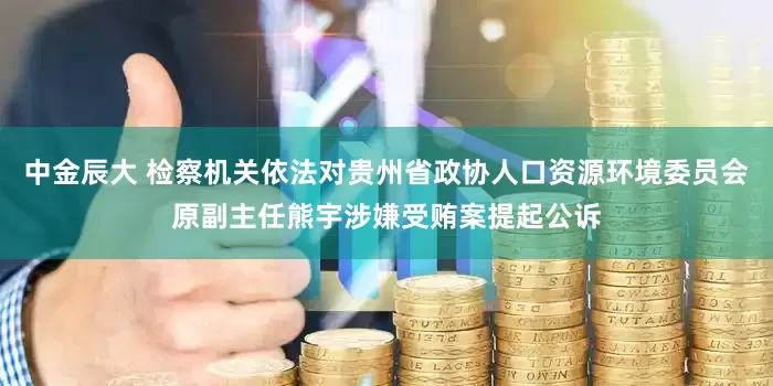 中金辰大 检察机关依法对贵州省政协人口资源环境委员会原副主任熊宇涉嫌受贿案提起公诉