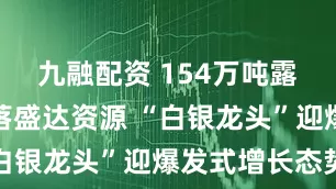 九融配资 154万吨露天铜矿花落盛达资源 “白银龙头”迎爆发式增长态势